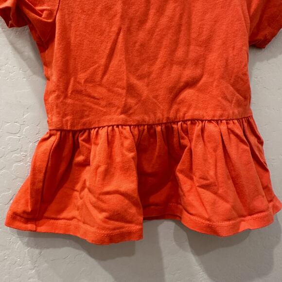June & January Red Orange Peplum Shirt - Picture 3 of 5